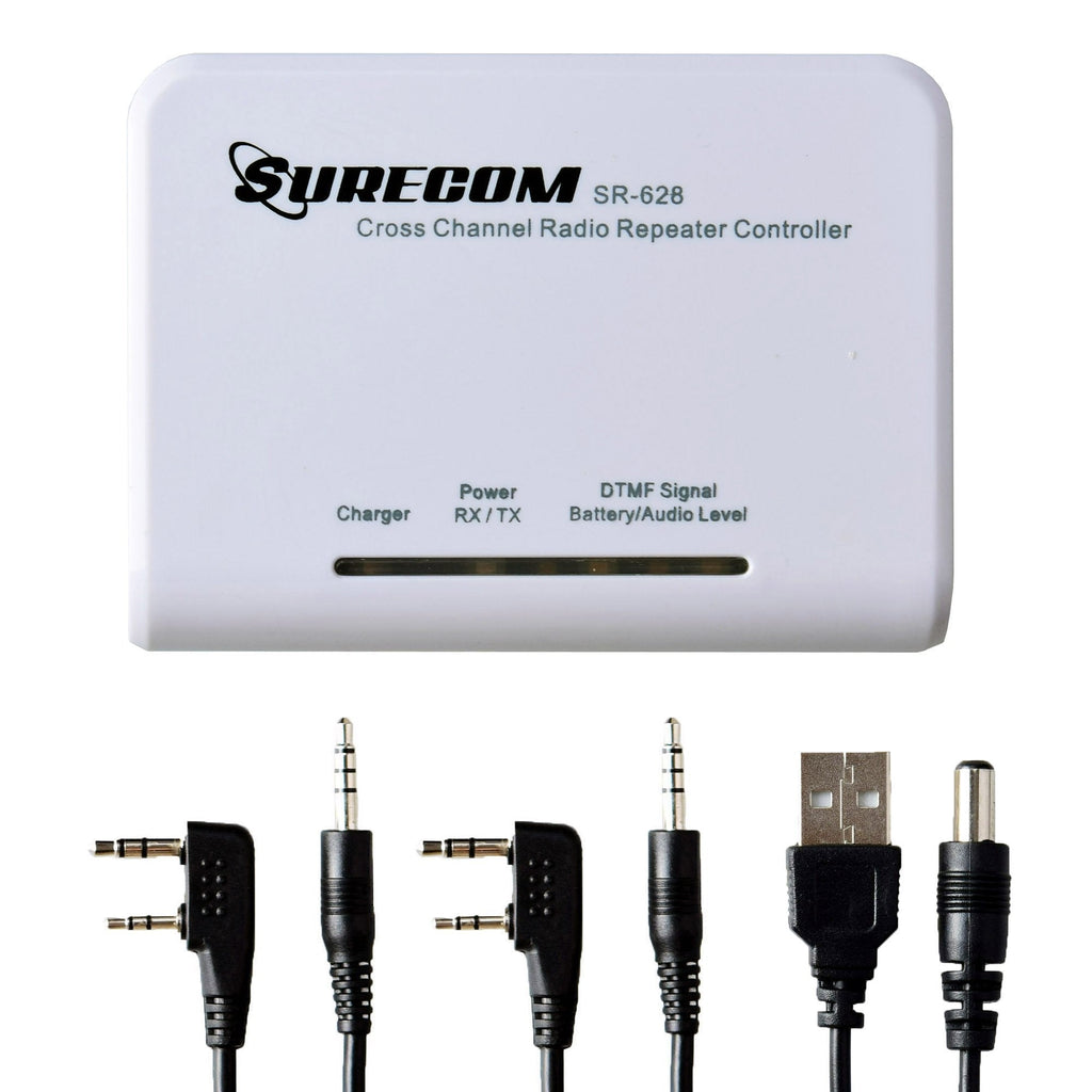 Mcbazel Surecom SR-628 Cross Band Duplex Repeater Controller with 2 x K Plug 46-K Cable for Kenwood PUXING WOUXUN QUANSHENG