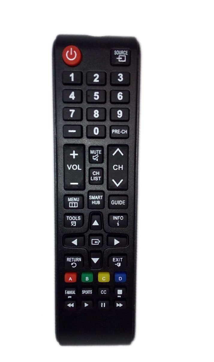 Replaced Remote Control Compatible for Samsung UN43J520DAFXZA UN48J5201AF UN40J6200AF UN55J6201AFXZA UN65J6200AF LED HDTV TV