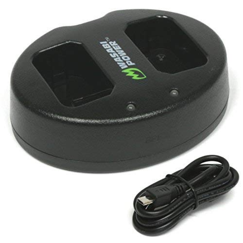 Wasabi Power NP-FW50 Dual USB Battery Charger for Sony ZV-E10, Alpha a5100, a6000, a6300, a6400, a6500, Alpha a7, a7 II, a7R, a7R II, a7S, a7S II, DSC-RX10 II, RX10 III, RX10 IV and More