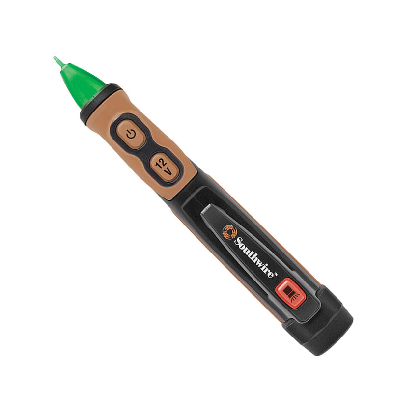 Southwire 40150N Advanced AC Non Contact Voltage Tester Pen, Dual Range 12-1000VAC/100-1000VAC, Non Contact Voltage Detector with LED Flashlight, 6' drop test rated, and IP67 waterproof, NCVT
