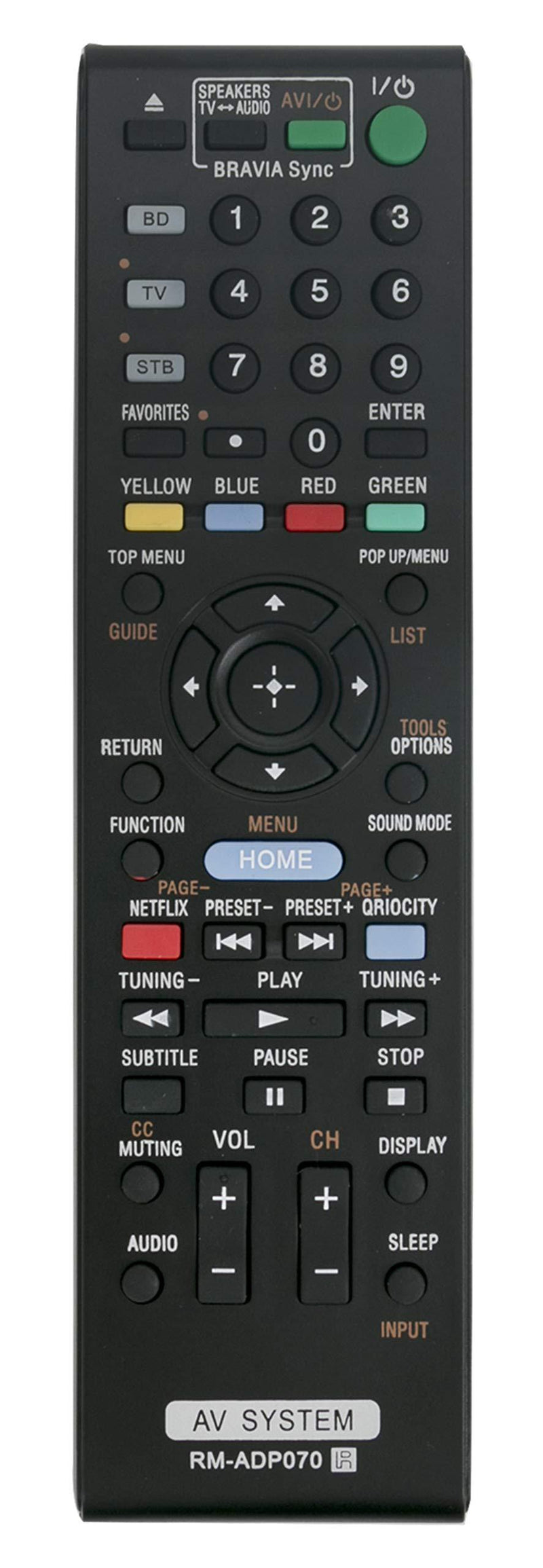 New RM-ADP070 Replaced Remote fit for Sony BDV-E780W RM-ADP059 HBD-E280 BDV-E980W HBD-E580 HBDE280 BDVE980W HBDE580 BDVE780W AV System Home Theater System