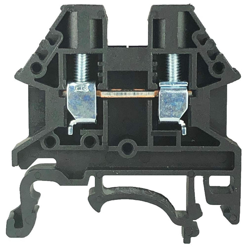 [AUSTRALIA] - Dinkle DK4N-BK DIN Rail Terminal Block Screw Type UL 600V 30A 10-22AWG, Pack of 100 