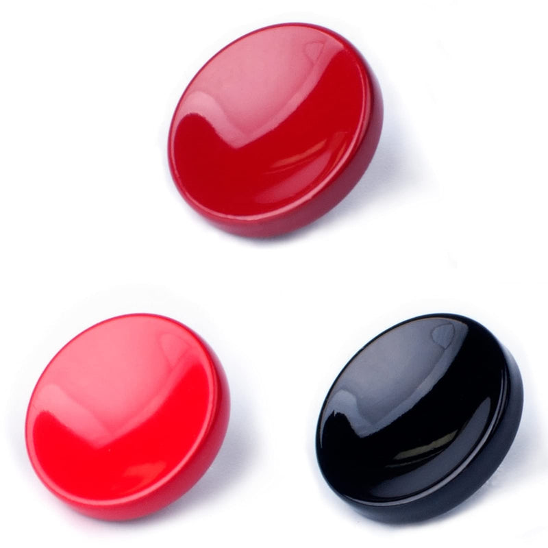 VKO Soft Metal Shutter Release Button Brass Compatible with Fujifilm X-T30 X-T4 X-T3 X100F X-T20 X-PRO2 XPRO-3 X30 X100T X100S X-E2 X-T2 M9 M10 Camera Black Red Dark-red 11mm Concave Surface(3 Pack)