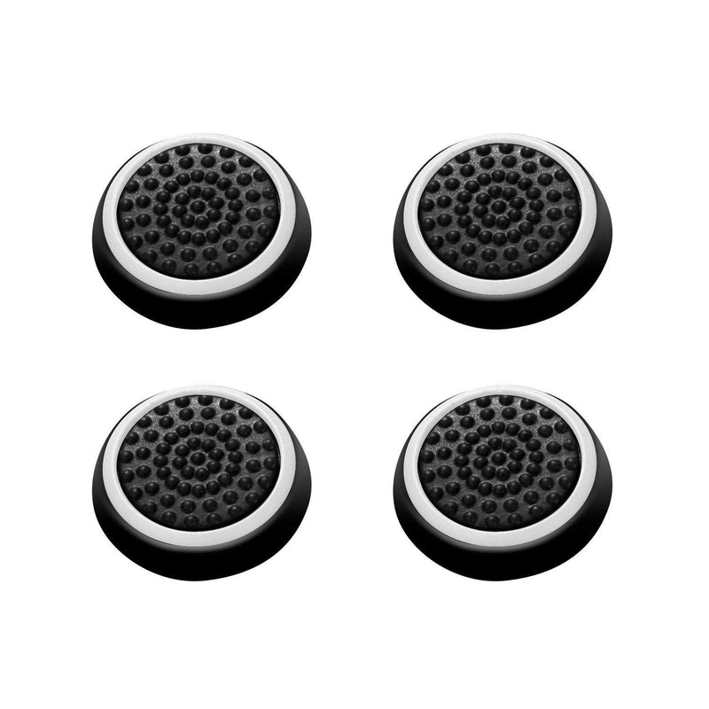Insten [2 Pair / 4 Pcs] Wireless Controllers Silicone Analog Thumb Grip Stick Cover, Game Remote Joystick Cap Compatible with PS4 Dualshock 4/ PS3 Dualshock 3/ PS2 Dualshock/Xbox One/360, Black/White