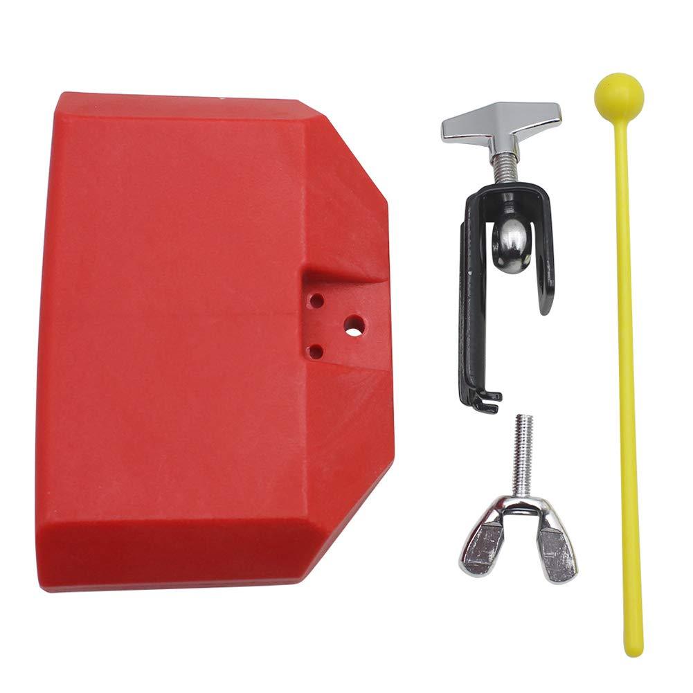 Bnineteenteam Cow Bell,5 inch ABS Plastic Cow Bell Noisemaker with Stick for Percussion Musical Instruments Red