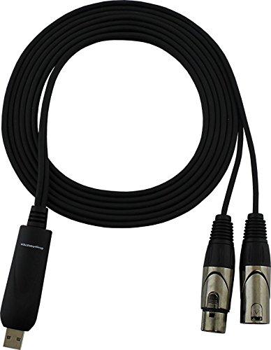 StageMASTER USB Input/Output Adapter Cable, 10FT with 8GB Storage (SMA-USB-8GB-10) USB to XLRM/XLRF dual cable 10ft