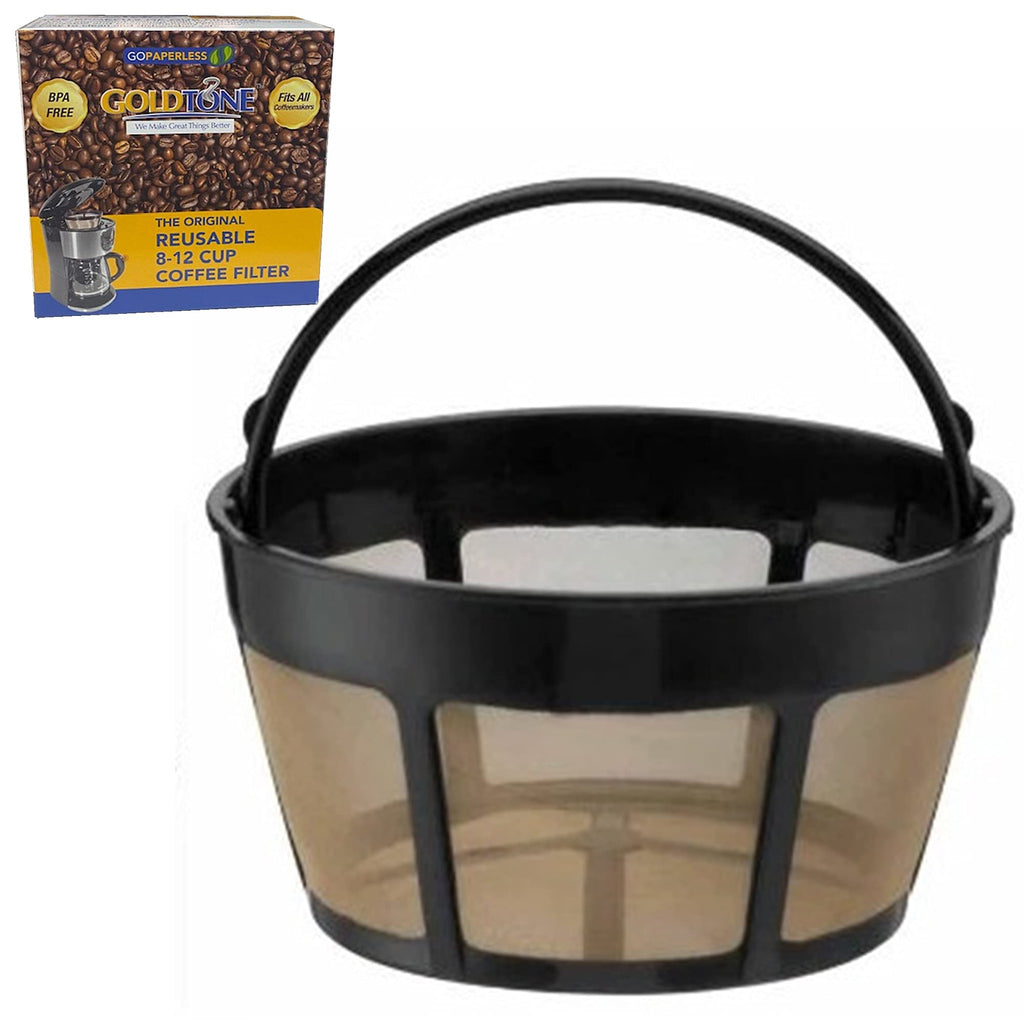 GOLDTONE Reusable 8-12 Cup Basket Coffee Filter fits Hamilton Beach Coffee Makers and Brewers. Replaces your Hamilton Beach Reusable Coffee Filter - BPA Free 1