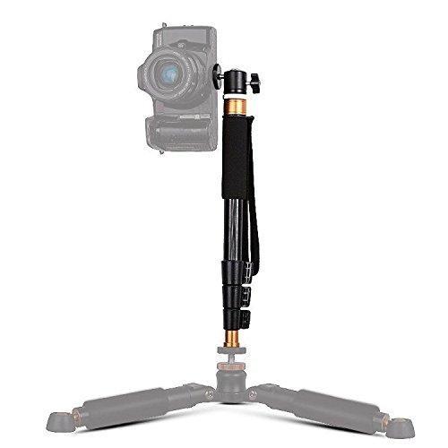 Bestshoot Camera Monopod Selfie Stick, 36 Inch Aluminum Alloy Extendable Pole with 360 Swivel Mini Ball Head 4 Sections