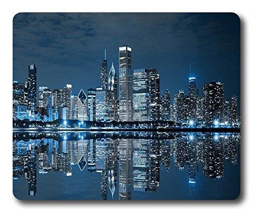 Gaming Mousepads of Bustling City Night Background Pattern Soft Silicone Durable Optical Computer Mouse Mat Rectangular Pads Size 220mm180mm2mmRUBIN RB0026