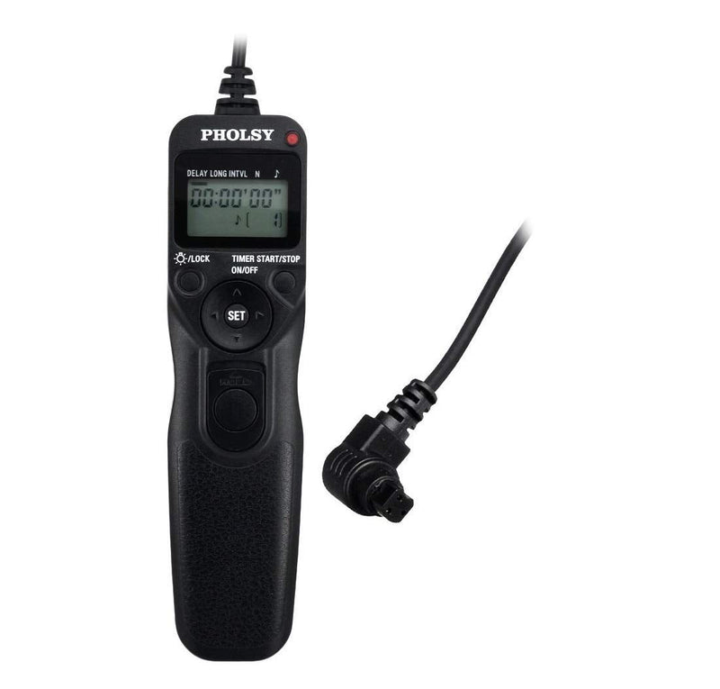 PHOLSY C8 Timer Remote Control Cable with Intervalometer Compatible with EOS R5, 6D II, 1DX II, 1DX III, 1DS III, 1DS II, 1D C, 1D IV, 1D III, 5D II, 5D III, 5D IV, 5DS, 6D, 7D II, 50D, 40D, 30D, 10D C8 compatible with Canon