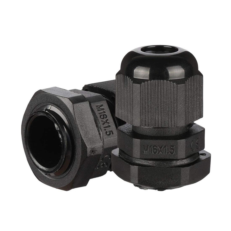 [AUSTRALIA] - uxcell 20 Pcs M16 Waterproof IP68 Nylon Cable Gland Joint Adjustable Locknut for 4mm-8mm Dia Cable Wire 