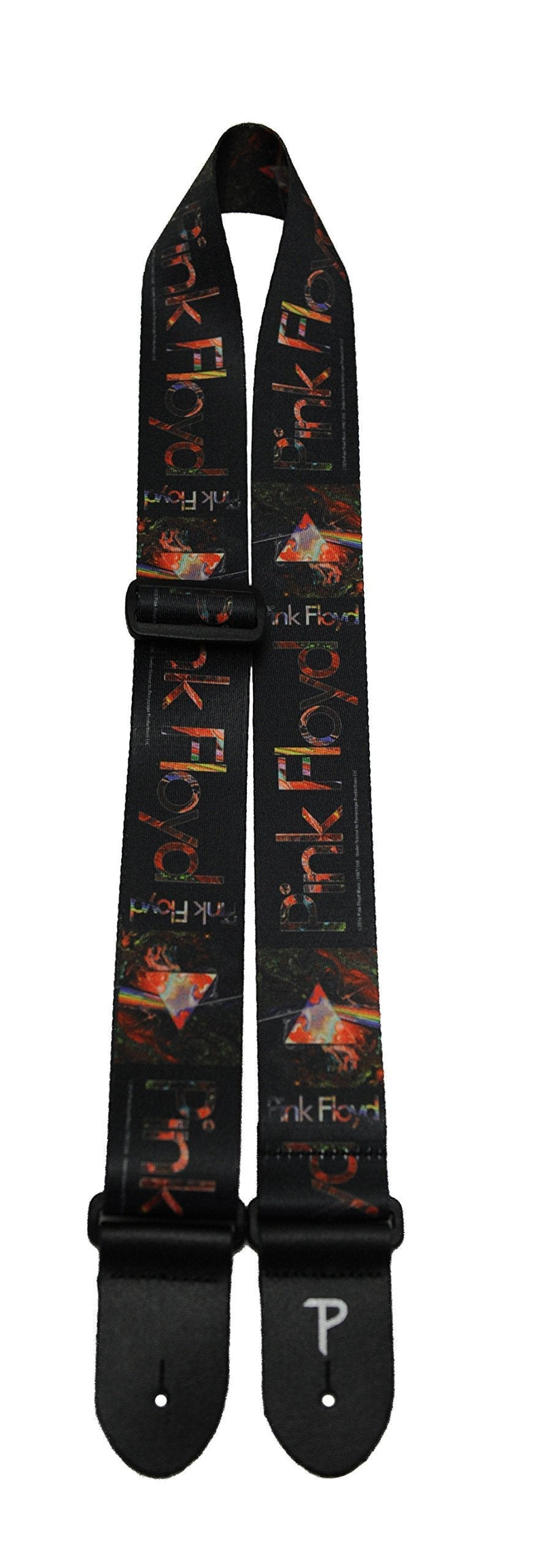 Perris Leathers | Pink Floyd Guitar Strap (Official Licensing) 2” Double Sided, Polyester Webbing, Adjustable 39" - 58" Long, LPCP-8092 Prisms Logo