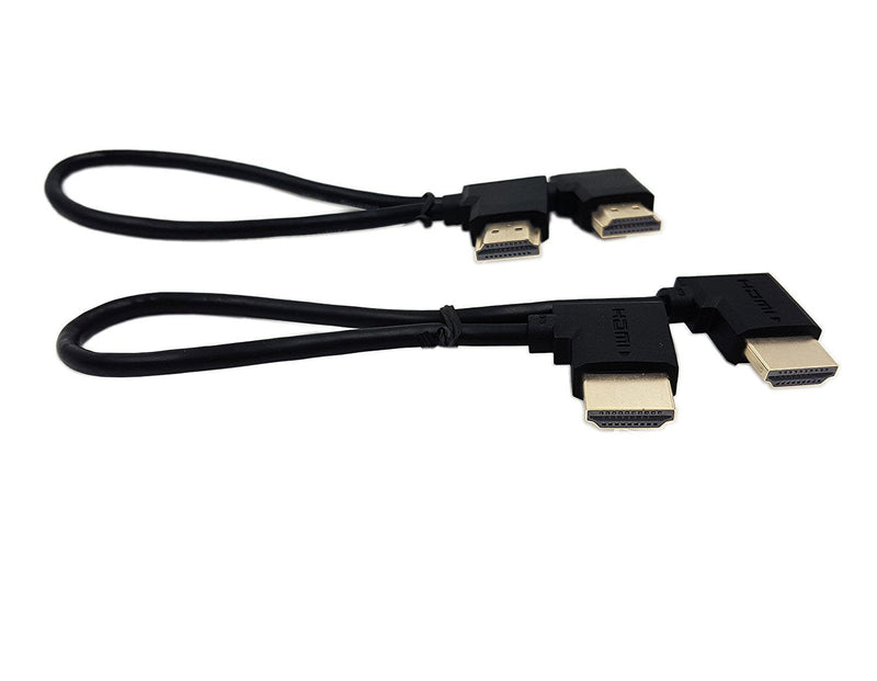 SinLoon Gold Plated High Speed 90 Angle Right HDMI Male to Left HDMI Male Adapter Cable Supports Ethernet, 3D and Audio Return (0.3M RR-LL)