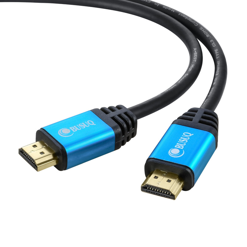 UFO Parts 4K HDMI Cable 30ft - BUSUQ HDMI 2.0 (@60HZ) Ready 26AWG High Speed 18Gbps - Gold Plated Connectors - Ethernet, for Laptop, Monitor, PS5, PS4, Xbox One, Fire TV, Apple TV & More HDMI 30ft Blue