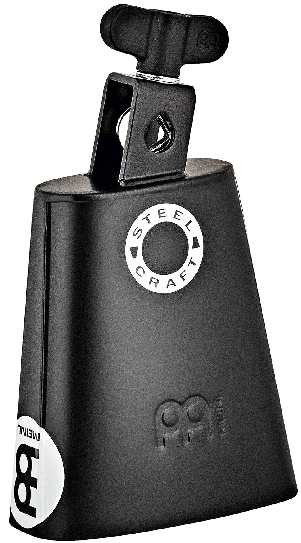 Meinl Percussion Cowbell with Black Powder Coated Steel and Mounting Clamp, 4 3/4" Mouth - NOT MADE IN CHINA - Ideal for Classic Rock Genres, 2-YEAR WARRANTY (SCL475-BK) High Pitch
