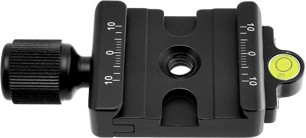 Desmond DAC-42 42mm QR Clamp 3/8" w 1/4" Adapter & Level Arca/RRS Compatible for Tripod Head Quick Release