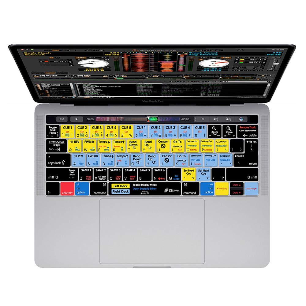 KB Covers Serato DJ & Scratch Live Keyboard Cover Compatible with 13” & 15” MacBook Pro Touch Bar | Thin Dust Water & Dirt Resistant Silicone Skins fits MacBook Pro w/Touch Bar - 13" & 15" - (2016-2019)