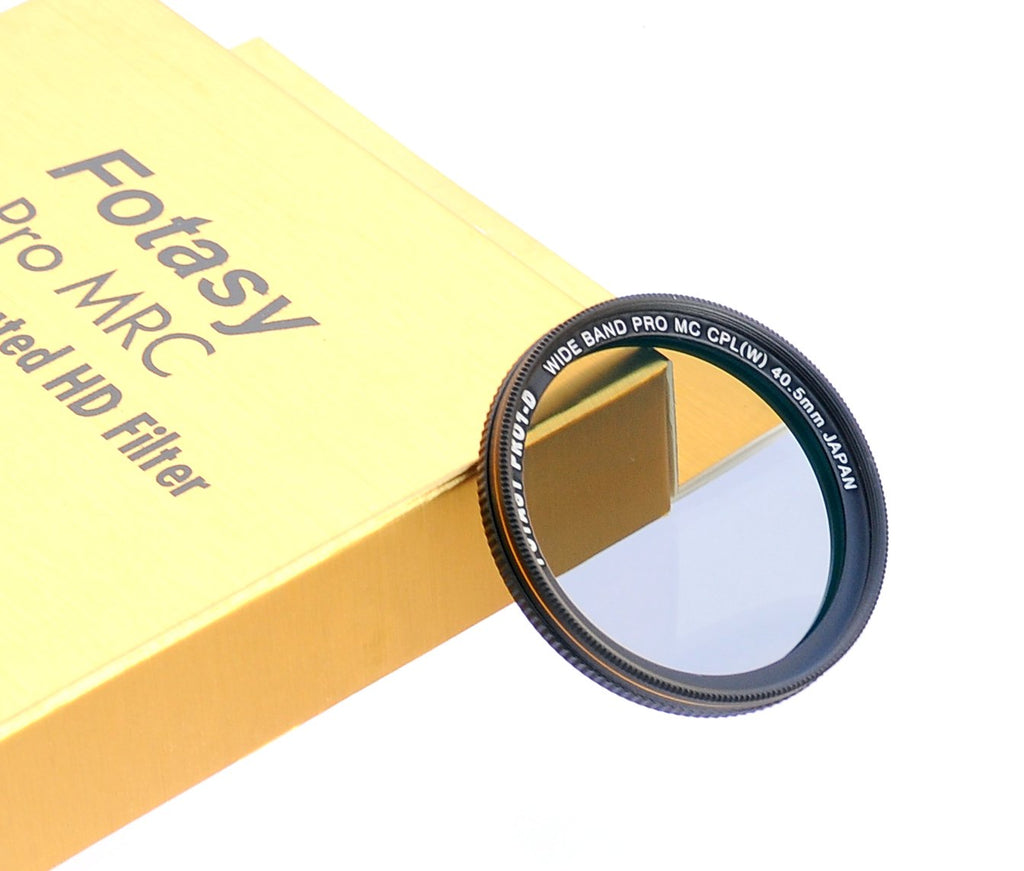 Fotasy 40.5mm Ultra Slim Circular PL Lens Filter, Nano Coatings MRC Multi Resistant Coating Oil Water Scratch, 16 Layers Multi-Coated 40.5mm CPL Filter