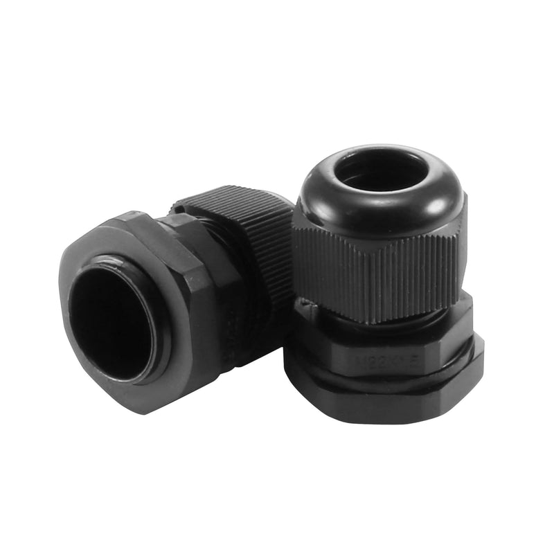 [AUSTRALIA] - uxcell 20 Pcs M22 Waterproof IP68 Nylon Cable Gland Joint Adjustable Locknut for 10mm-14mm Dia Cable Wire 