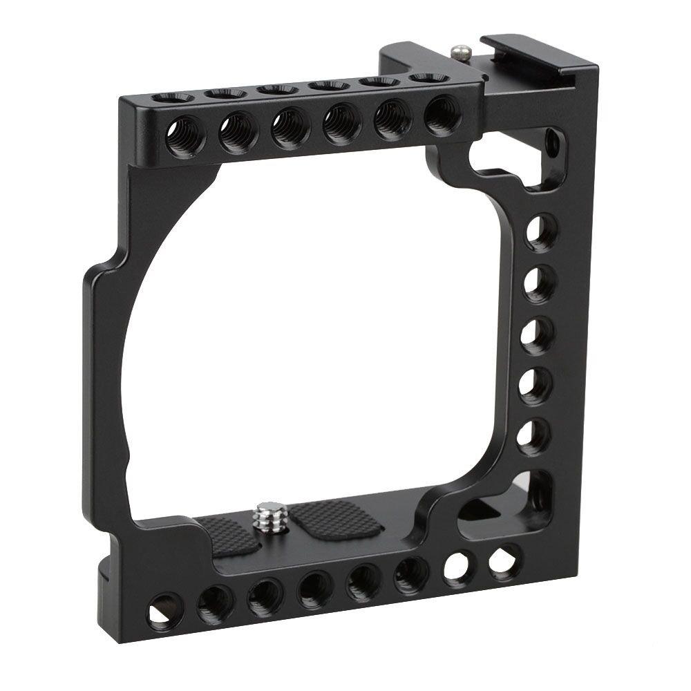 CAMVATE Camera Cage for Sony Alpha A6600/A6500 with Conversion 1/4"-20 Adapter Hole(Black) Black-1