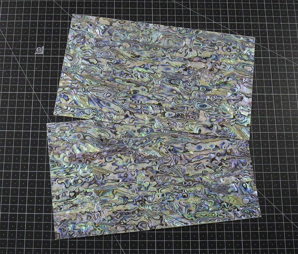 NEW PAUA BLUE sheet shell inlay 9.5 x 5.5 x 0.006 inch (1 pcs)