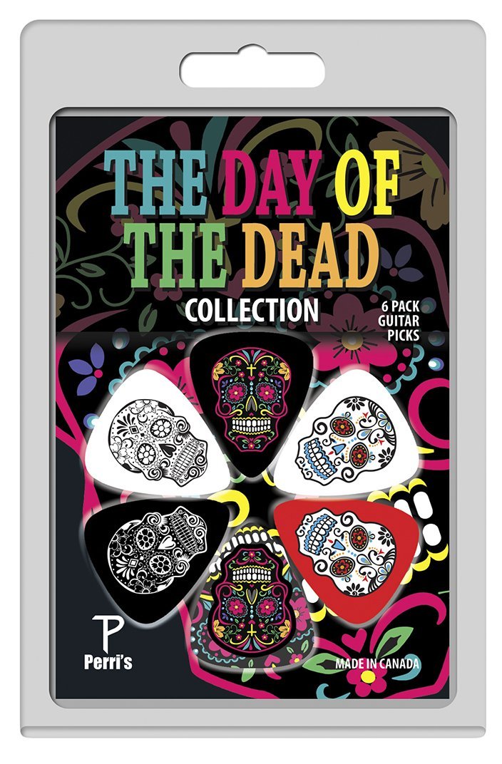 Perri's Leathers Perri's The Day of the Dead Collection Guitar Picks, Variety Pack, One Size Fits All, Durable, Strong, Comfortable, 6 Pack