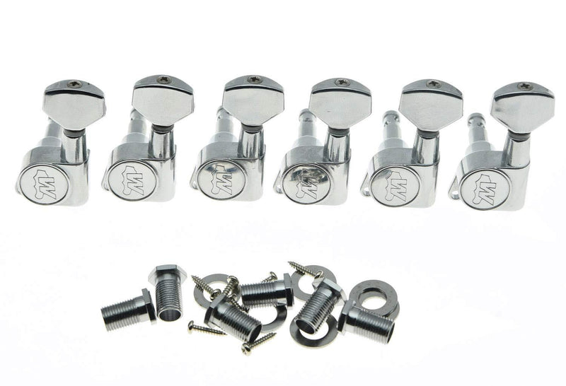 Wilkinson Left Handed EZ-LOK Post Guitar Tuning Keys Lefty Guitar Tuners Machine Heads Chrome