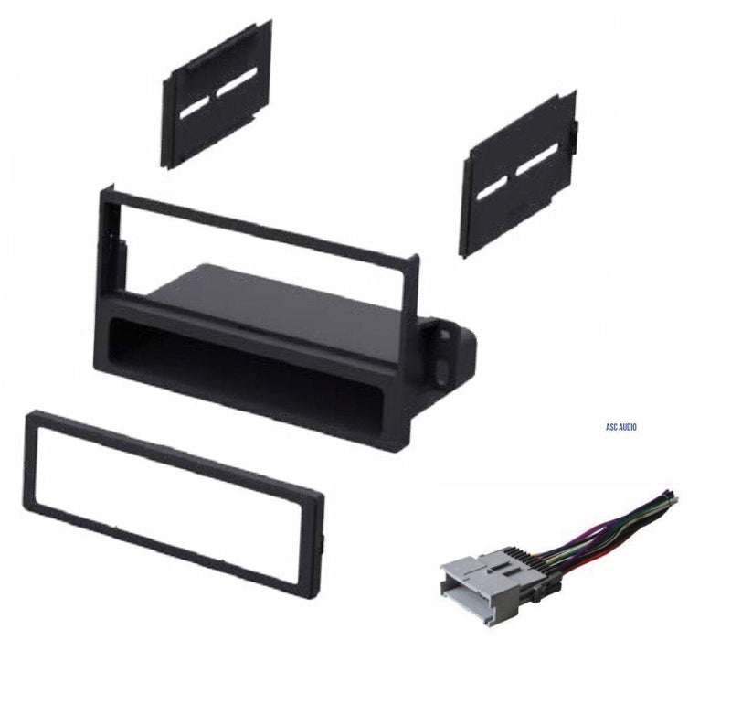 Car Stereo Dash Kit and Wire Harness for Installing a New Single Din Radio for 2004-2005 Saturn Ion and Vue