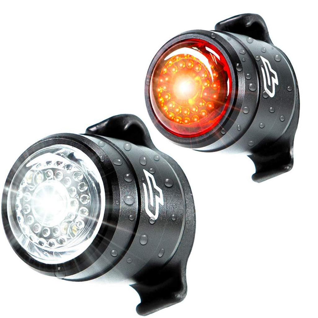 Cycle Torch Bolt Combo, USB Rechargeable Bike Light Front and Back, Safety Bicycle LED Headlight & Rear Tail Light, Bike Lights Set, Easy to Install for Men, Women, Kids (2 PC)