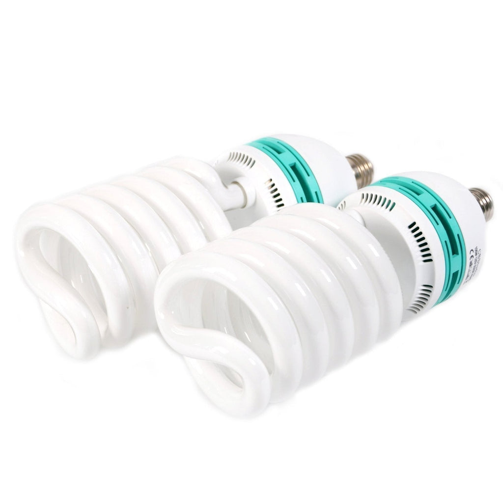 2-Pack 150W Photography Compact Fluorescent 5500K CFL Daylight Balanced Bulb for Photography & Video Studio Lighting 2x