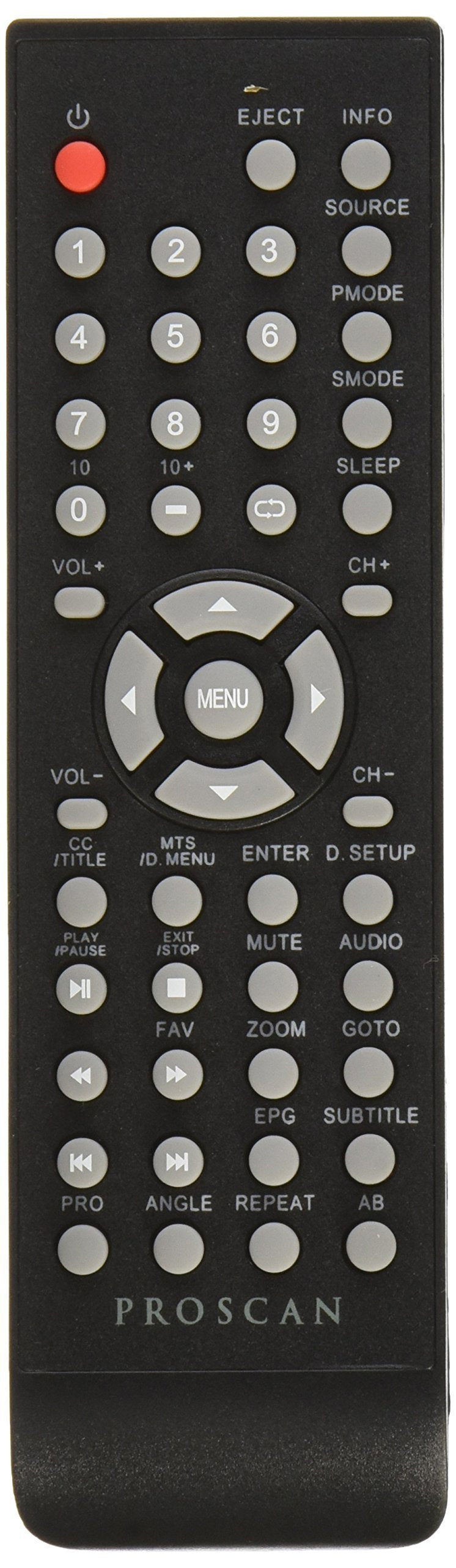 Remote Control Replacement for PROSCAN DVD Comb LCD LED TV PLCDV3213A PLDVD3213A PLEDV2845A PLDEDV3292A-B PLCDV3247A-C PLDEDV3292-A PLCDV3247A-C PLEDV2845A PLDEDV3292-A PLCDV3213A PLDVD3213A Comb TV