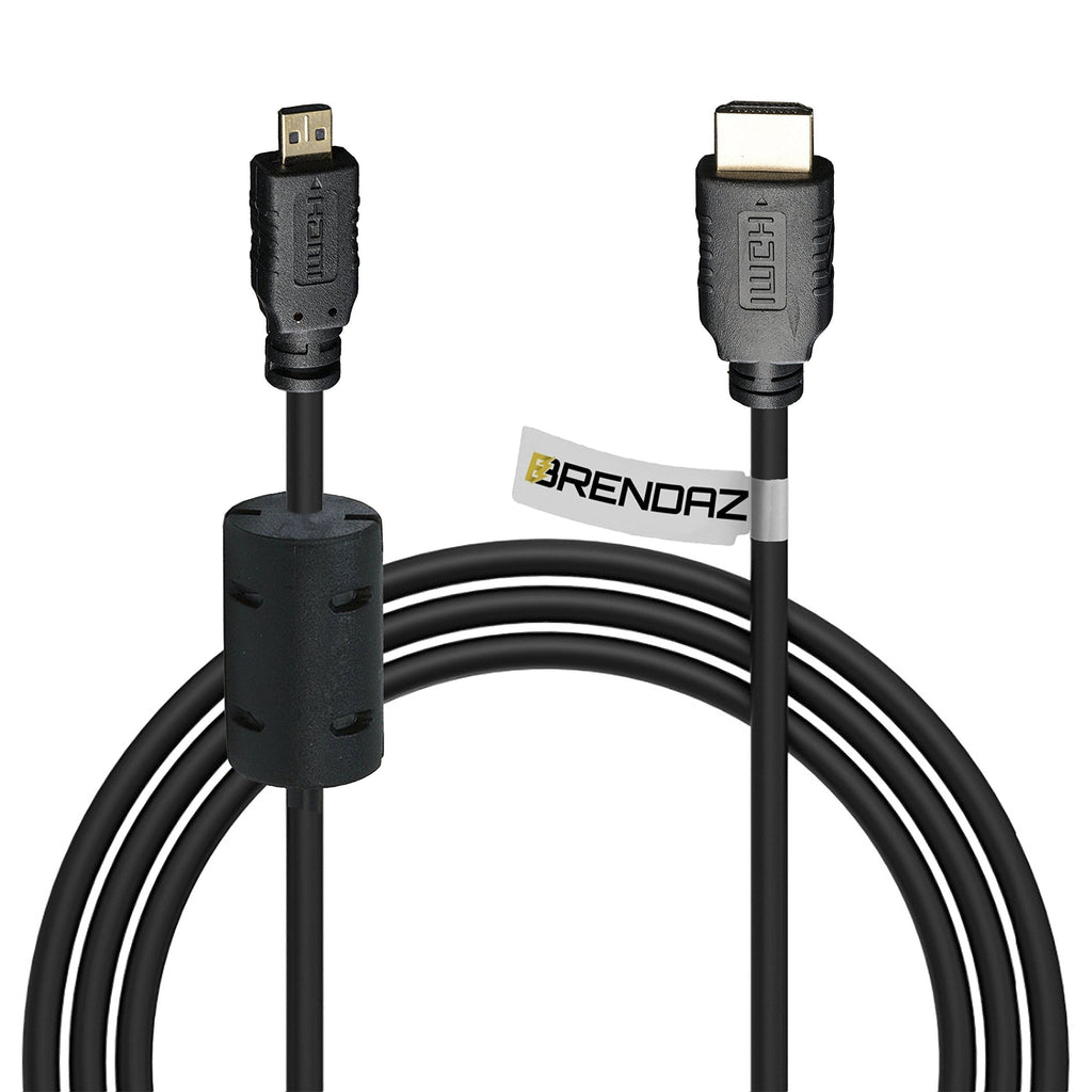 BRENDAZ Micro-HDMI (Type D) to HDMI (Type A) High-Speed HDTV Cable with Ethernet Compatible with GOPRO Hero Series Action Cameras, HERO5, HERO6, HERO7, Apeman and Sony Action Camera Camcorder.