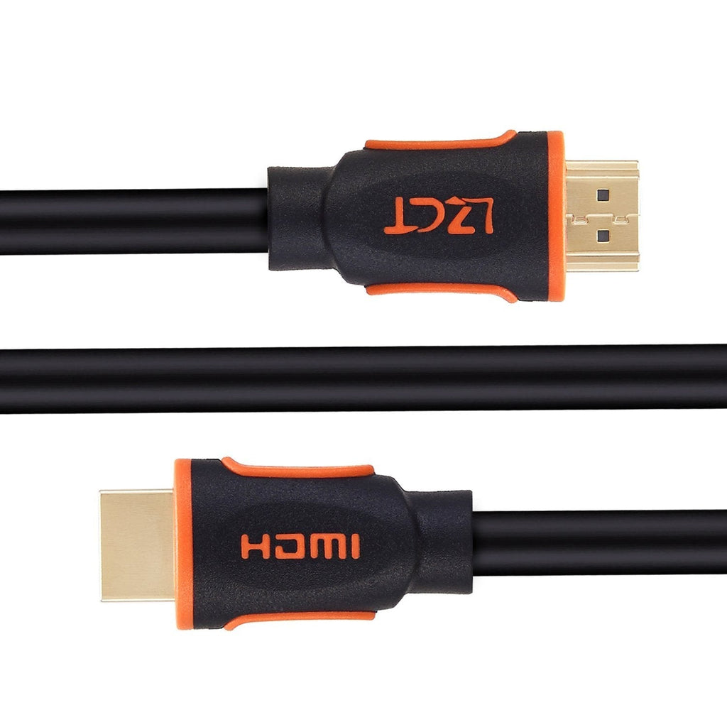 4K High Speed HDMI Cable 10FT with Ethernet LZCT HDMI Cord V2.0 Support 4K@60Hz Ultra HD 2160P 3D ARC HDR (Length from 3' to 125') Dual Color Mould black and orange