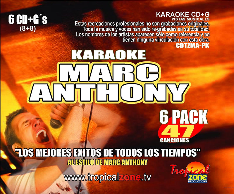 Karaoke Marc Anthony 47 Songs