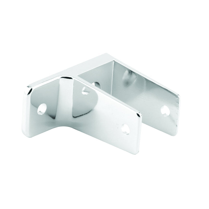 Sentry Supply 656-6395-T T One Ear Wall Bracket, for 1-1/4 inch Panels, Zinc Alloy (Cast Zamak), Chrome Plated Finish, T-27 Torx Fasteners, Qty: 1