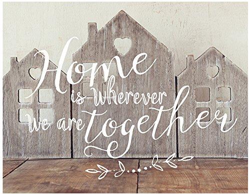 Jada Venia 9.75"x7.75" Houses Home is Wherever Light Box Insert, Multi