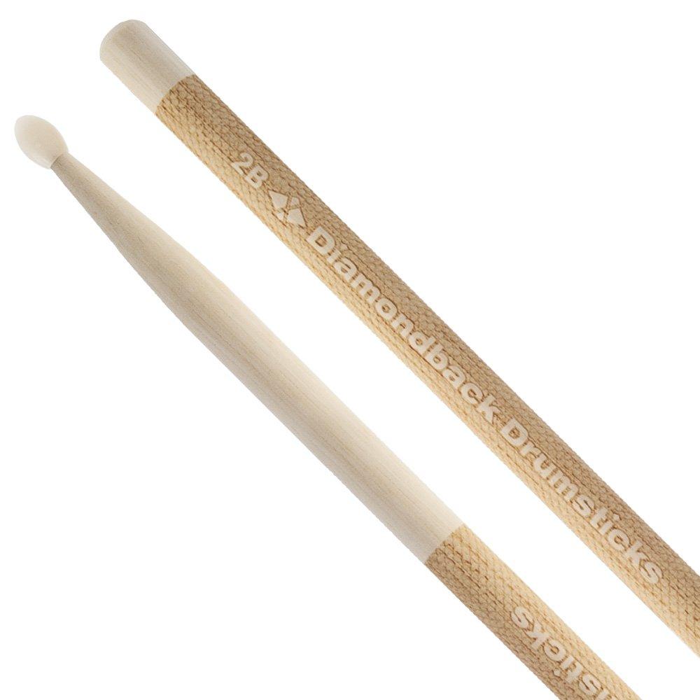 Diamondback Drumsticks Hickory Laser Engraved Drum Sticks (2BN)