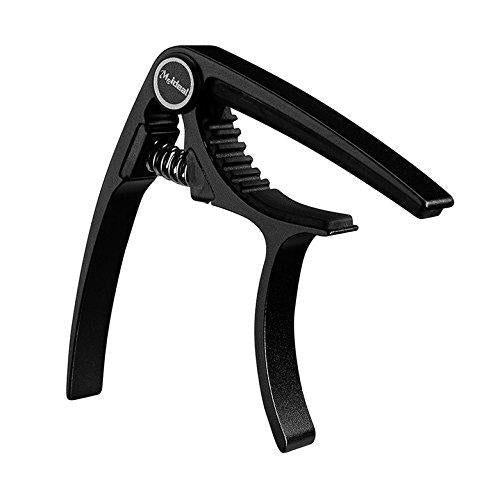 Aluminum Metal Universal Guitar Capo,Guitar Accessories,Guitar Clamp Suitable for Flat Fretboard Electric and Acoustic Guitar - Single-handed Trigger Style Guitar Capo (Black)
