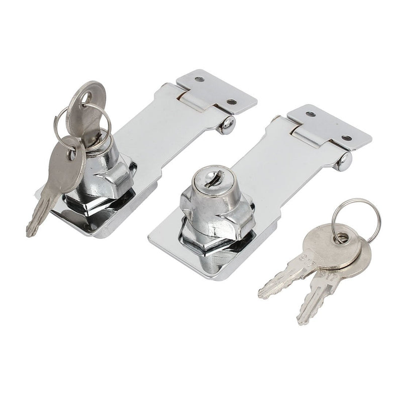 [AUSTRALIA] - uxcell 95mmx32mmx30mm Metal Screw Fixing Safety Guard Keyed Hasp Latches Locks 2pcs 