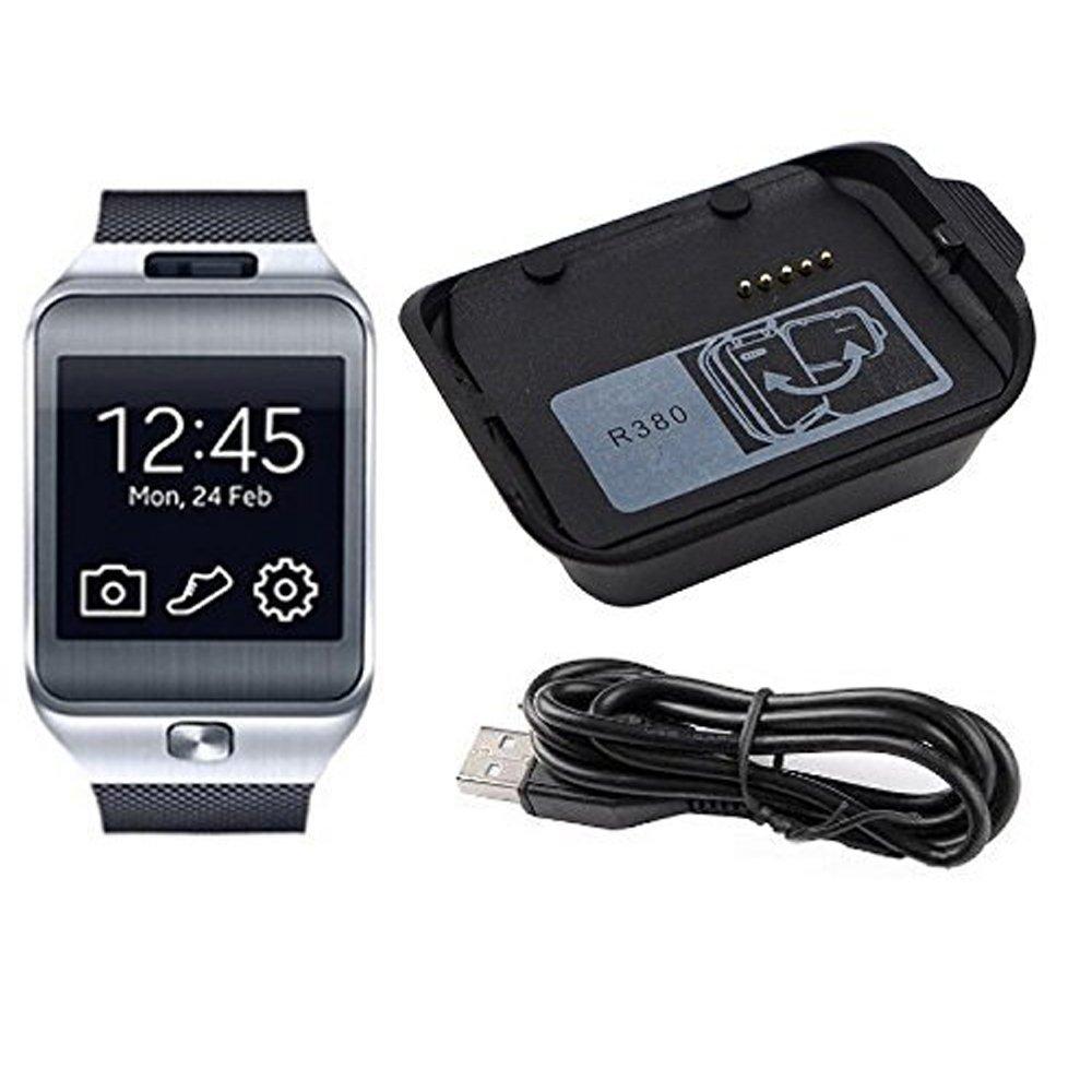 Linkshare Replacement for Samsung Galaxy Gear 2nd SM-R380 Smart Watch Charging Cradle Dock with USB Cable Black