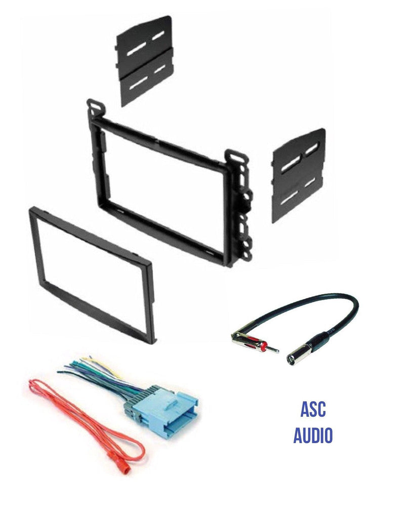 ASC Audio Double Din Car Stereo Dash Kit, Wire Harness, and Antenna Adapter for some Chevrolet - Vehicles Listed Below