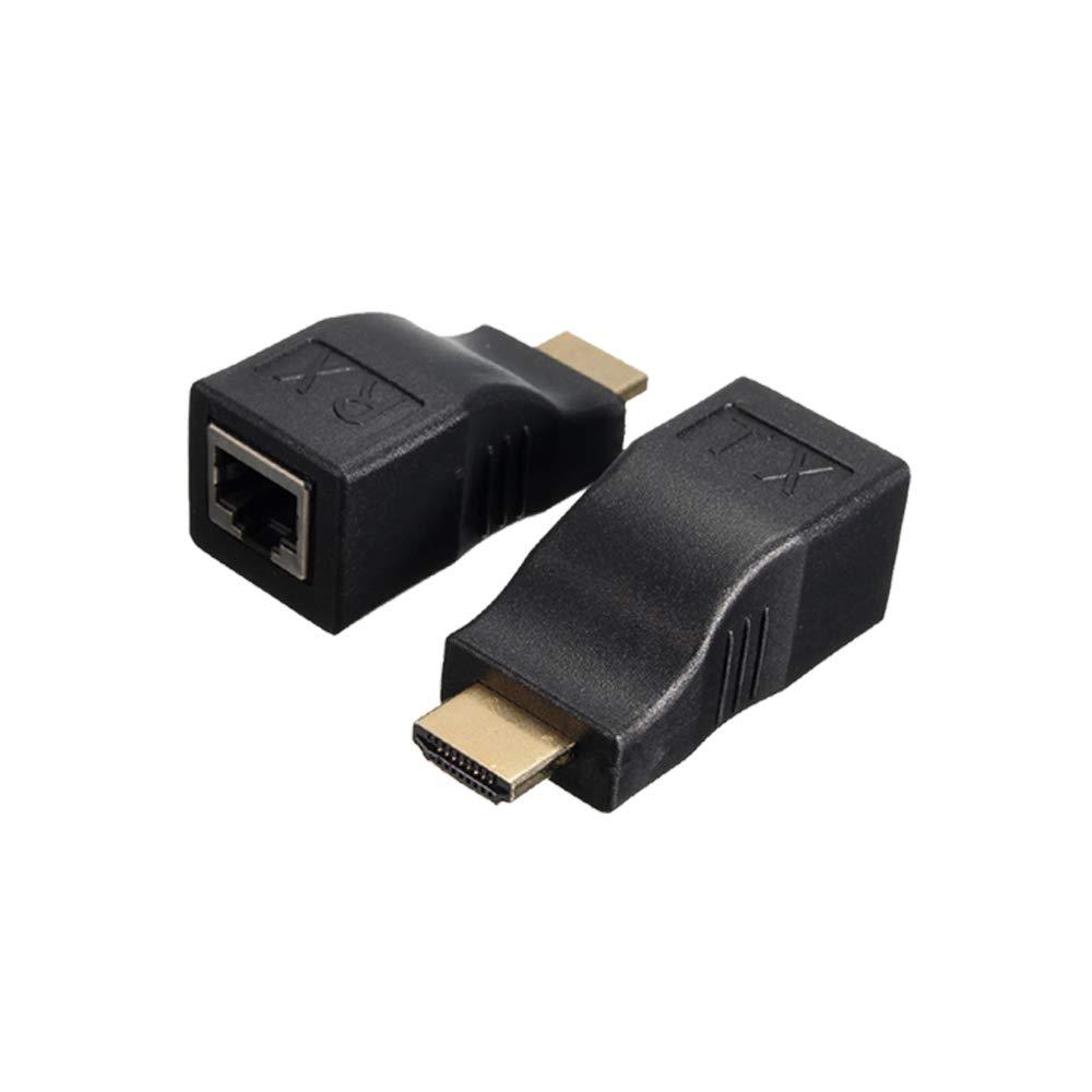 HDMI to RJ45,COOSO HDMI to RJ45 Extender by Single 98.4Ft Ethernet LAN Cat5e/6 Network Cable,Support HDTV 1080P 3D