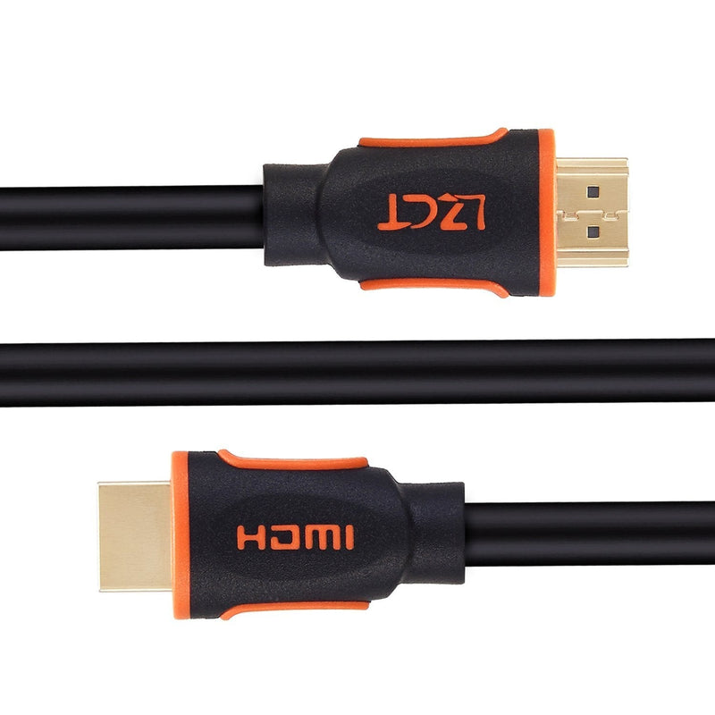 4K High Speed HDMI Cable 25FT with Ethernet LZCT HDMI Cord V2.0 Support 4K@60Hz Ultra HD 2160P 3D ARC HDR (Length from 3' to 125') Dual Color Mould black and orange