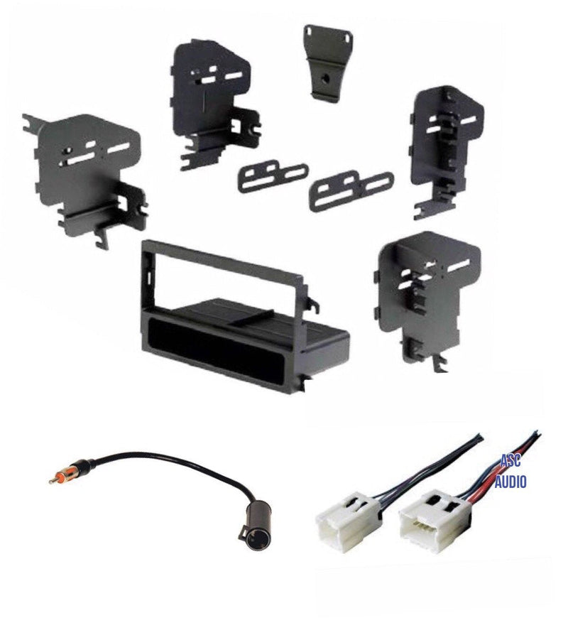 Car Stereo Dash Kit, Wire Harness, and Antenna Adapter for installing a new Single Din Radio for some Nissan 200sx, Altima, Frontier, Maxima, Pathfinder, Sentra, Xterra