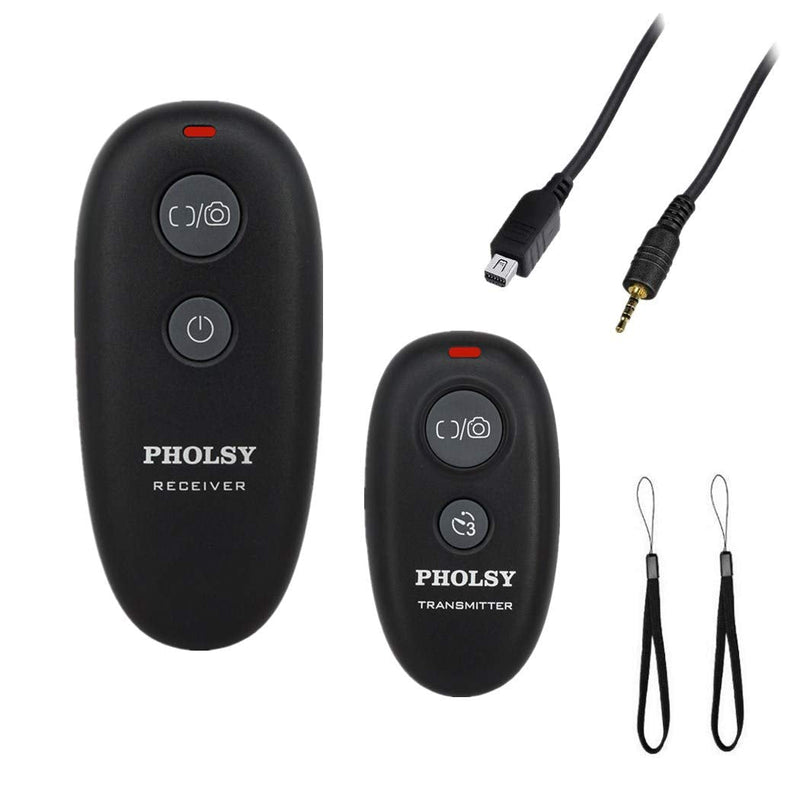 PHOLSY Wireless Shutter Camera Remote Release Control for Olympus E-M1, E-M5-II, E-M5, E-M10-II, PL8, PL7, EP-2; for Panasonic S5, S1H, S1R, S1M, S1, G95, G91, G90, G9, FZ10002, G81, GH5, GH6, G95 for Olympus / Panasonic