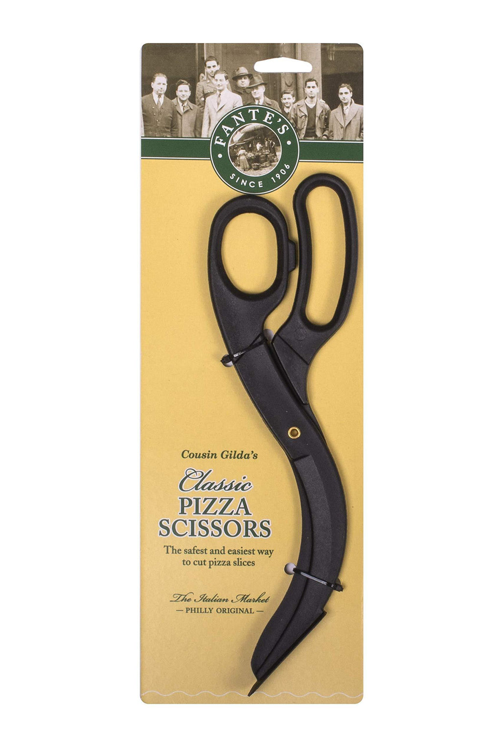 Fante's Cousin Gilda's Pizza Chef's Scissors, Scratch-Free Nylon, Black Pizza Scissors