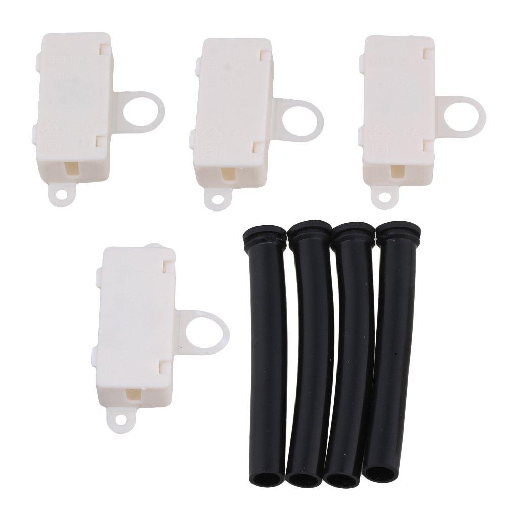 CNBTR Underwater Junction Box Plastic Cable T06-MM02P Terminals Mini with Black Wire Sleeves Pack of 4