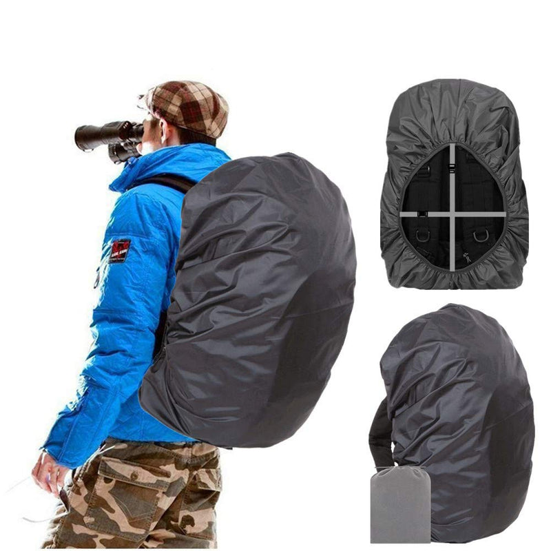 Joy Walker Waterproof Backpack Rain Cover for (15-90L), Upgraded Anti-Slip Cross Buckle Straps, Triple Strengthened Layers for Hiking Camping Traveling Black Small (for 15-25L backpack)