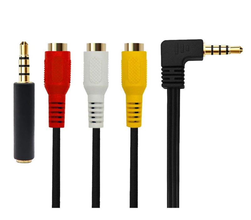 3.5 mm to RCA AV Camcorder Video Cable,3.5mm Male to 3RCA Female Plug Stereo Audio Video AUX Cable for Smartphones,MP3, Tablets,Speakers,Home Theater (3.5 Male to 3RCA Female 0.15m)… 3.5 Male to 3RCA Female 0.15m