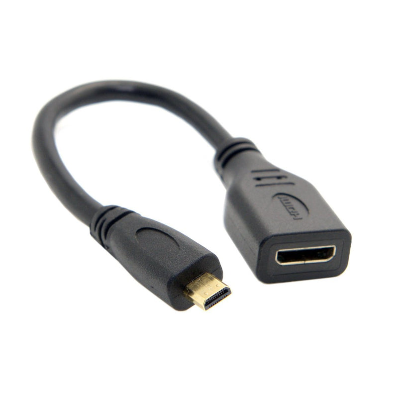 [AUSTRALIA] - CY Micro HDMI 1.4 Male Type D to Mini HDMI 1.4 Female Type C Extension Cable for Laptop PC HDTV 10cm 